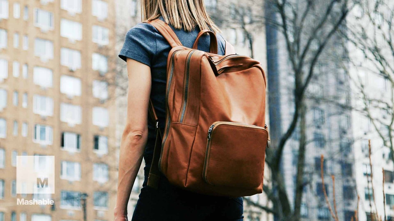Trying on a backpack you can track: Stylish tech or wearable flop?