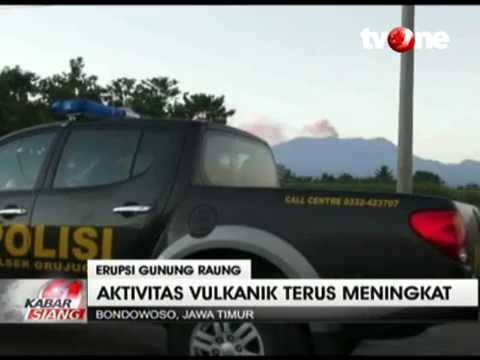 Aktivitas Vulkanik Gunung Raung Terus Meningkat