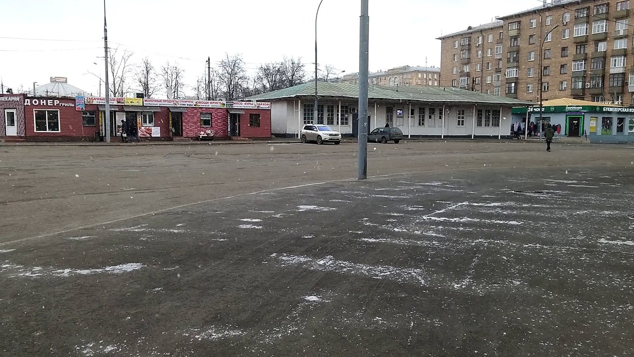 Сильный снегопад в Москве 19 марта 2016