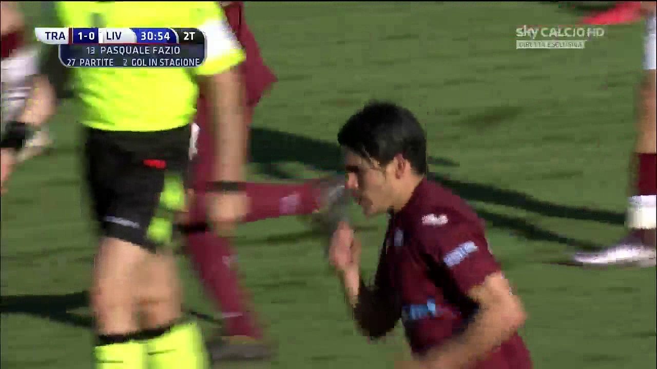 Pasquale Fazio Goal HD - Trapani 1-0 Livorno - 19-03-2016