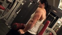 Muscle Building Big Female Oana Hreapca Pumping Her Huge Triceps