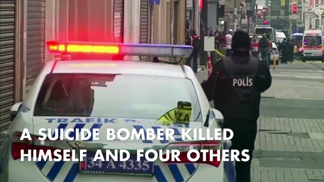 Suicide bombing kills five, wounds 36 in central Istanbul