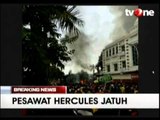 Pesawat Hercules TNI Jatuh di Pemukiman Penduduk di Medan