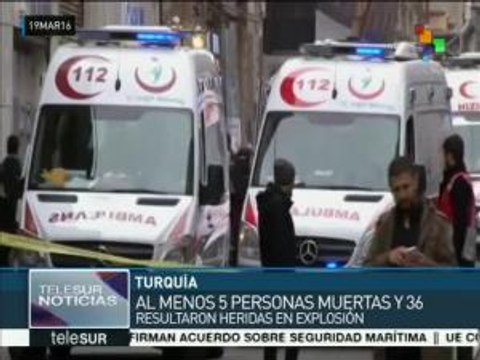 Turquía: atentado suicida deja 5 muertos y 36 heridos en Estambul