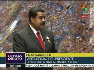 Cuba: condecorado Nicolás Maduro con la Orden José Martí