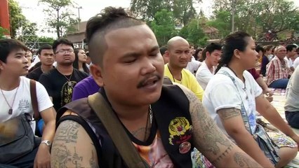 Thousands are driven into trance at Thai tattoo ceremony