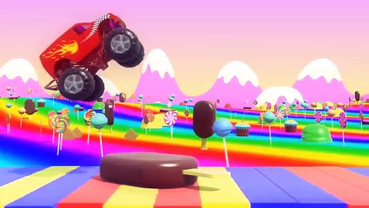 Binkie TV - Monster Truck Stunt - Candy Land ¦ For Kids
