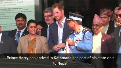 Prince Harry meets the Prime Minister of Nepal