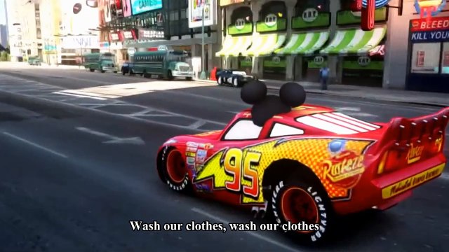 Cars Songs For Kids ♪ The Mulberry Bush ♪ McQueen Mickey Mouse Disney Cars Lightning