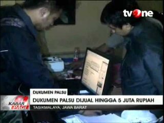Polisi Tangkap Pemilik Percetakan Dukumen Palsu di Tasikmalaya