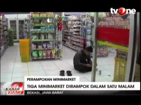 Dalam Semalam, Perampok Berpistol Gasak 3 Minimarket di Bekasi