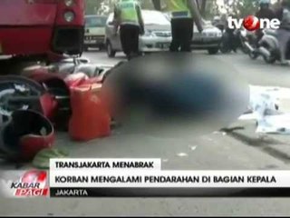 Bus TransJakarta Tabrak Motor, Satu Orang Tewas
