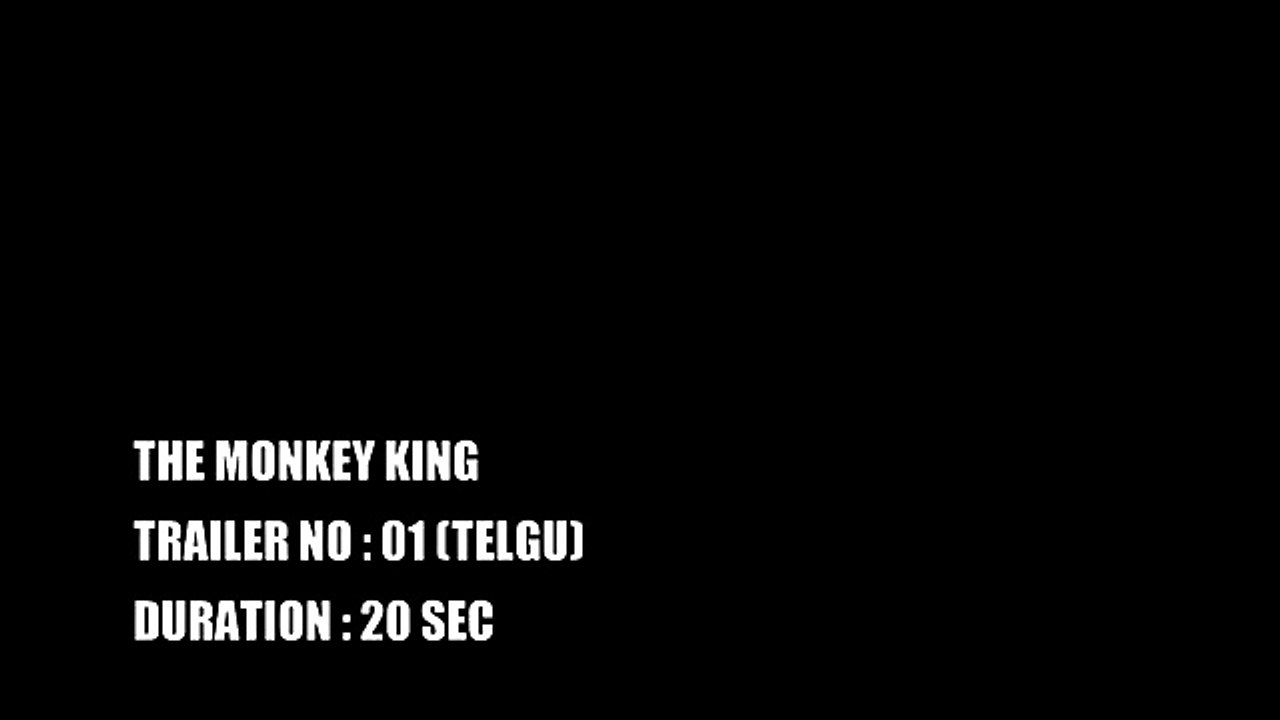 THE  MONKEY KING TELUGU MOVIE  MOVIE TRAILER 3 (Comic FULL HD 720P)
