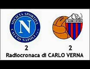 NAPOLI-CATANIA 2-2 - Radiocronaca di Carlo Verna (25/3/2012) da Radiouno RAI