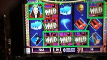 WIZARD OF OZ Slot Machine with FLYING MONKEY BONUS and a BIG WIN Las Vegas
