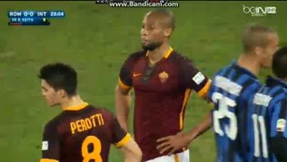 Horror Foul by Keita - Roma 0 -0 Inter   LIVE  19.03.2016