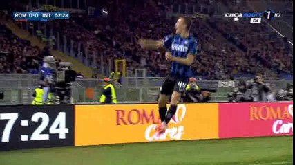 Ivan Perisic Goal HD -  AS Roma 0-1 Inter - 19-03-2016