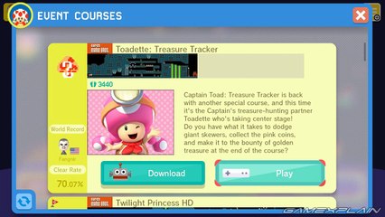 Super Mario Maker - Toadette: Treasure Tracker Course Playthrough & Costume Tour