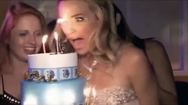 Her Fake Eyelashes Catch on Fire as Shes Blows Out Her Candles!