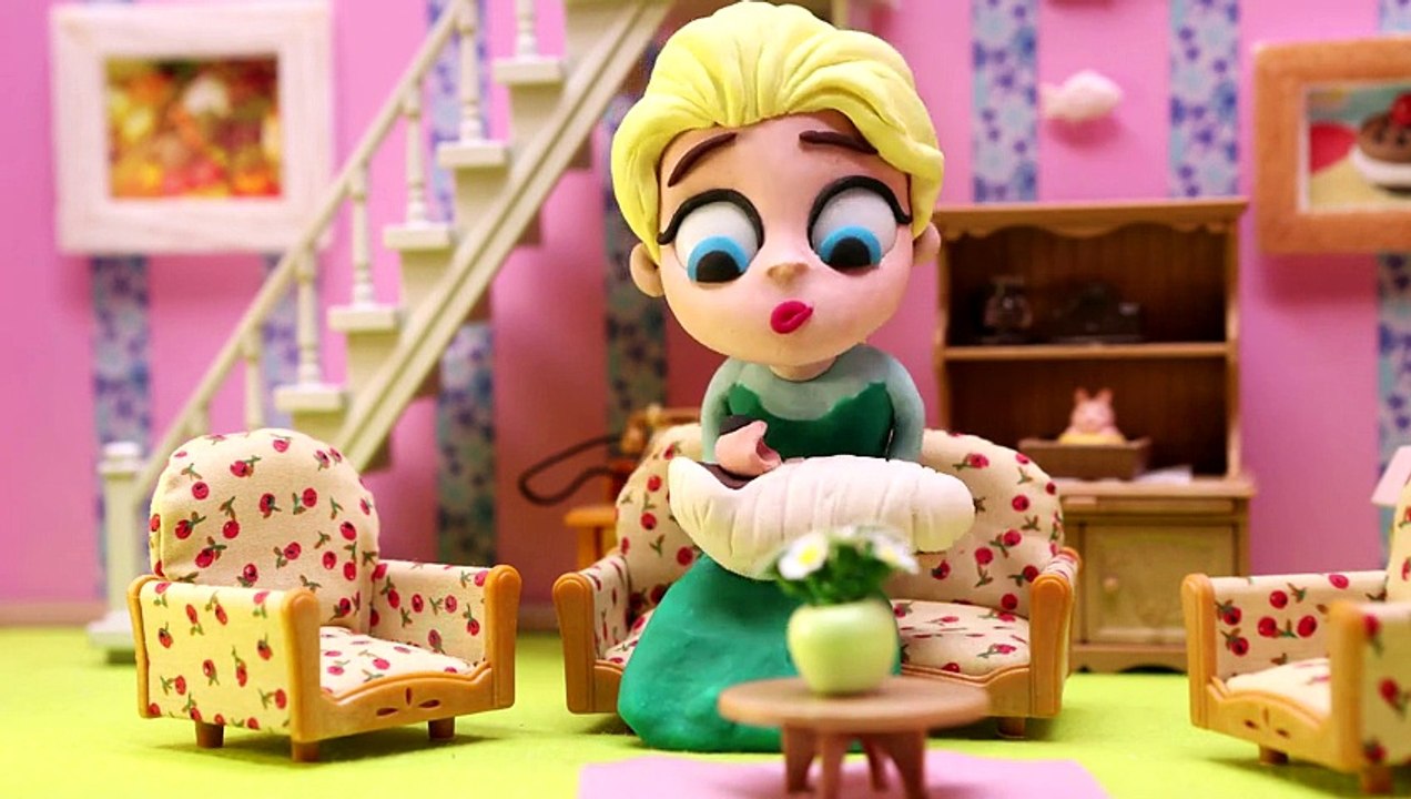 Elsa s World - How to grow Olaf in your yard   Disney Frozen Movie Clips   Stop Motion Play Doh
