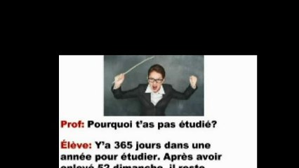• La réponse de cette étudiant est incroyable