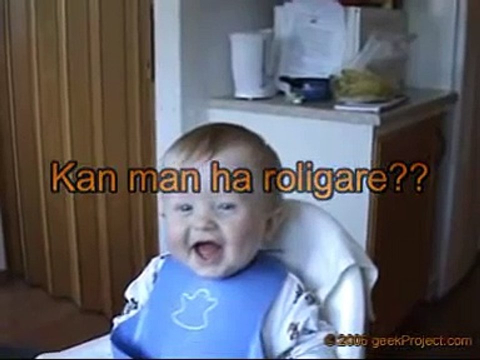 Baby laughing