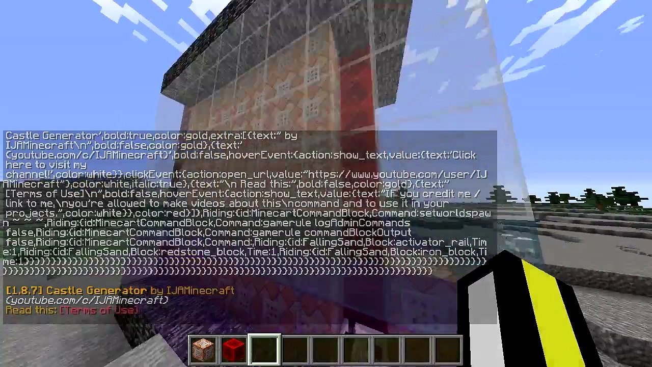 Minecraft: Castle in under 1 minute: Minecraft 1 command block command: mattyyoutuebr