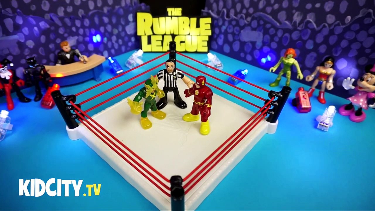 The Rumble League - Imaginext Flash vs Electro & Imaginext Batman Toys ...
