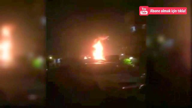 Adana'da Tır'ın patlama anı kameraya böyle yansıdı