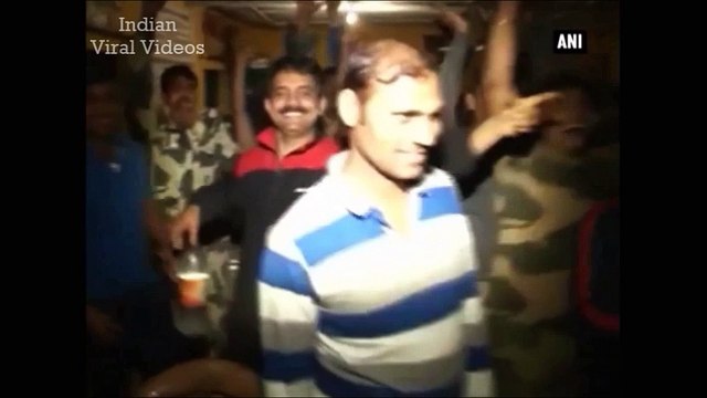 Indian Soldiers Enjoying After India Wins Over Pakistan In World Cup T20 Match