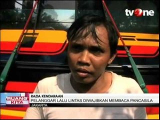 Operasi Patuh Jaya, Sopir Metro Mini Kena Hukuman Hafalkan Pancasila