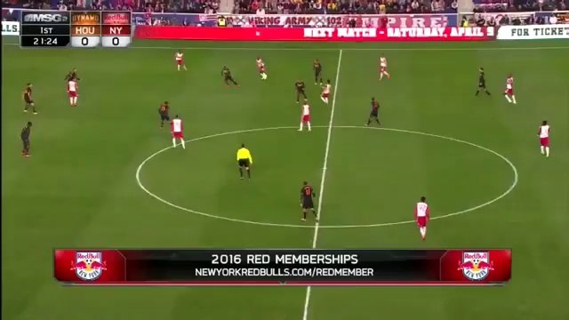 GOAL: Sacha Kljestan scores the Red Bulls' first goal of the season - New York Red Bulls vs. Houston Dynamo - MLS 19/03/2016