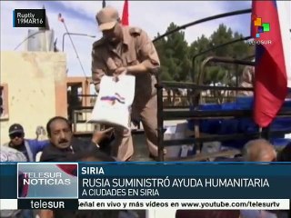 Rusia continúa entregando ayuda humanitaria en Siria