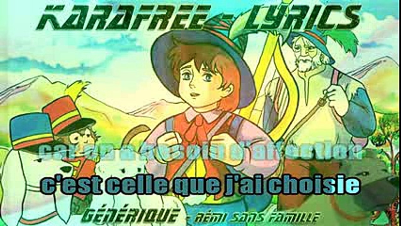 rémi sans famille - générique dessin animé - parole - YouTube