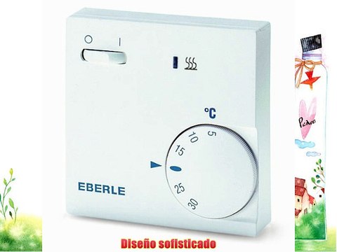 Eberle 111110451100 RTR E 6202 - Termostato con interruptor de apagado/encendido y luz LED