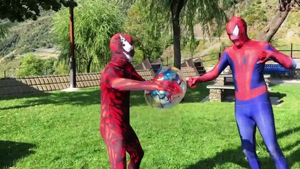 Spiderman vs Carnage - Funny Fight at Playground - Fun Superhero Movie in Real Life