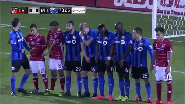 GOAL: Mauro Diaz curls a free kick into the top corner - FC Dallas vs. Montreal Impact - MLS 19/03/2016