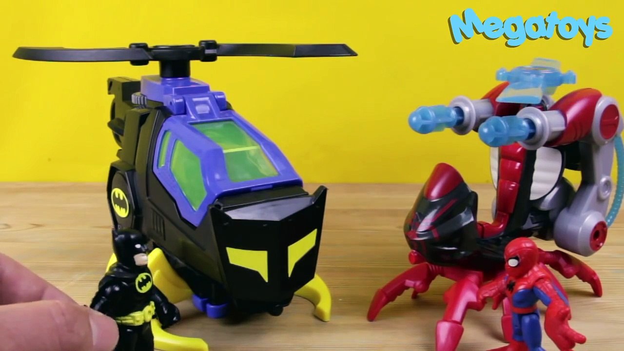 Batman & Spiderman spider man have a chopper race with venom & iron man