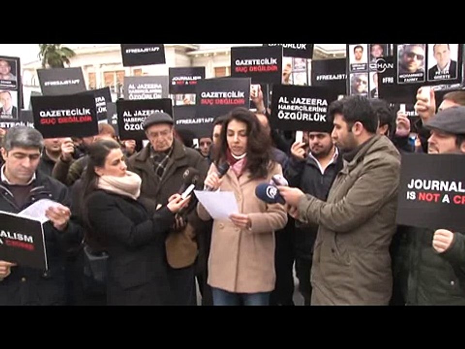 Mısır Başkonsolosluğu önünde gazeteci eylemi