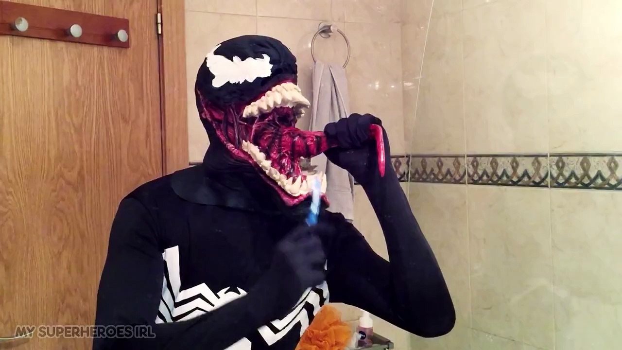 Venom BathTime ft Spiderman in Real Life - Fun Superhero Bath Time Movie