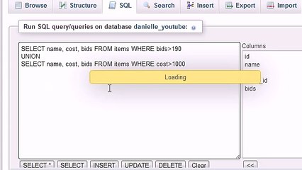 MySQL Database training- 24 - UNION