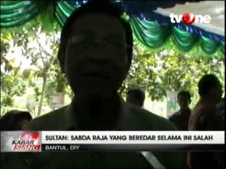 Penjelasan Sultan Terkait Polemik Sabda Raja