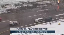 Aerials Footage Show Aftermath of Flydubai Boeing 737- 800 Crash in Russian Airport