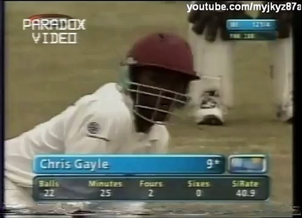 Young Chris Gayle clueless Vs Wasim Akram Full Over Rare