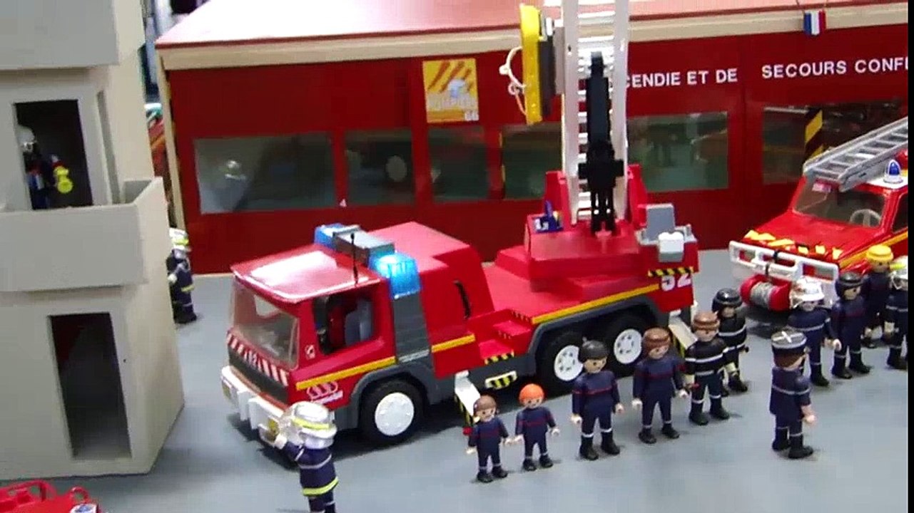 Playmobil Pompiers Feuerwehr Fireman Fire rescue EXPOSITION Meilleurs  Dessins Animés - Dailymotion Video