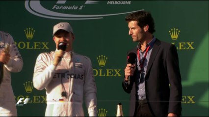 Interview Rosberg Grand Prix d'Australie CANAL+ Sport