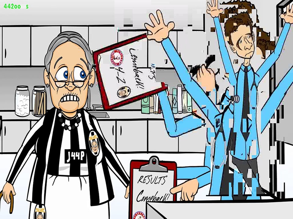BAYERN MUNICH vs JUVENTUS 4-2 (UEFA Champions League 2016 Cartoon Parody Goals Highlights)