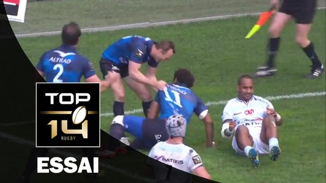 TOP 14 - Montpellier - Racing 92 : 60-7 Essai Benjamin FALL (MON) - J13 - Saison 2015/2016