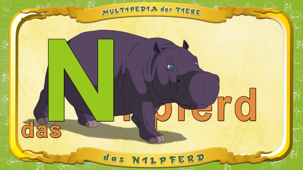 Multipedia der Tiere. Buchstabe N - das Nilpferd