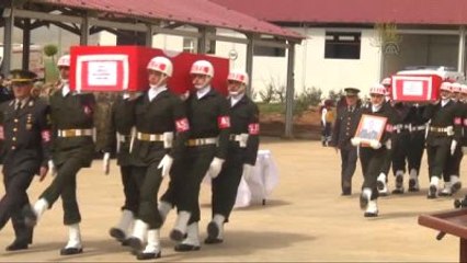 Nusaybin'de Şehit Olan Uzman Çavuşlar Kurtoğlu ve İyikul İçin Cenaze Töreni